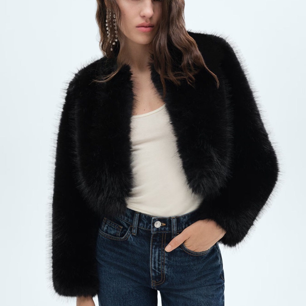 *NWT* Mango Fur effect jacket XS